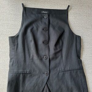 Madewell Black Button-Down Vest